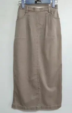 タイトスカート 後ろスリット入り(ベージュ)