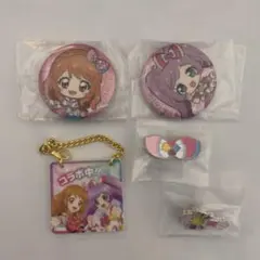 アイカツ × プリパラ ガチャガチャ 缶バッジ プレート 大空あかり 真中らぁら