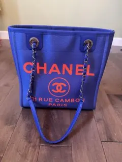 CHANEL ロゴ入り ドーヴィルトートS トートバッグ