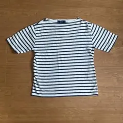 SAINT JAMES ストライプ 半袖Tシャツ ネイビー 紺 カットソー