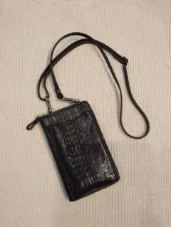 牛革&クロコダイルマルチポシェット 　【未使用】