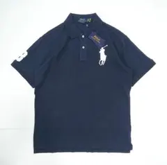 現行✨ポロラルフローレン ポロシャツ XXL ネイビー ワッペン ポニーロゴ