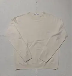 UNIQLO カシミヤ 100% ニット クルーネック オフホワイト サイズL