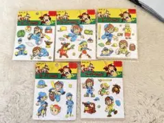 昭和レトロ　ぷっくりシール　ベニススーパーワッペン　立体　当時物　5種　レトロ