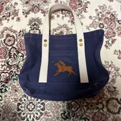 POLO RALPH LAUREN キャンバス トートバッグ ネイビー