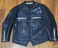 黒 シングルライダースジャケット