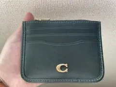 COACH ダークグリーン カードケース