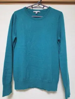 UNIQLO カシミヤ100% 長袖セーター ターコイズ