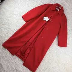 美品】LOULOU WILLOUGHBY モヘヤ混ノーカラーコート 赤 1 - メルカリ