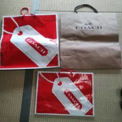 岐阜市手渡価格【COACH】ショップ袋 紙袋大 2枚 中1枚　メンズ　レディース