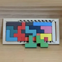 ペントミノパズル 型はめ カタミノ テトリス モンテッソーリ 知育玩具 木製