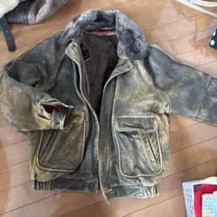 極美品✨エクセレント A-2型ラムレザージャケットLL大きいサイズ 裏