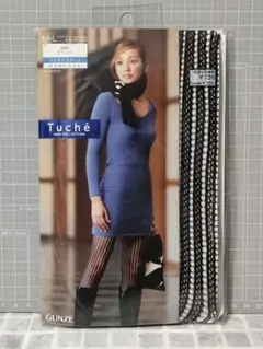 トゥシェ Tuche ストライプ ネット タイツ？ストッキング？ブラック 黒