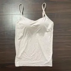 【ユニクロ】AIRism ベージュ ブラトップ キャミソール XL