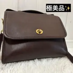 ⭐️極美品⭐️オールドコーチ 2way ハンドバッグ レザー ターンロック 9870