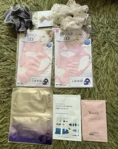 Yunth フェイスマスク マスクカバー ヘアアクセ　セットのサムネイル