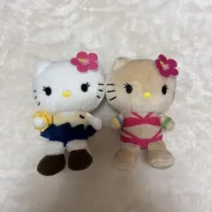 ハローキティ ぬいぐるみ セット キーホルダー 日焼け コギャル
