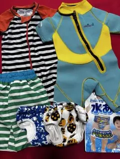 男児ベビーから幼児水着、ミキハウス靴下13〜15cm 他ラルフ帽子等