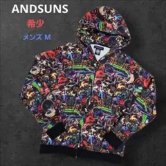 ANDSUNS アンドサンズ ヒップホップ フォト総柄 ジップアップ パーカーのサムネイル