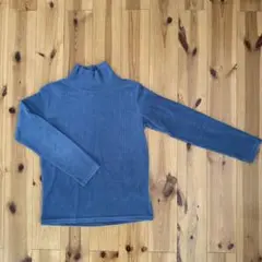 【UNIQLO】ハイネックリブトップス　青160サイズ