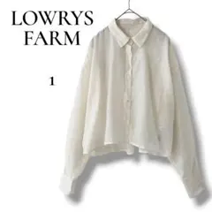 LOWRYS FARM 長袖シアーシャツオーバーサイズ アイボリー 7-772のサムネイル