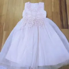 フォーマルドレス ピンク刺繍 ワンピース　130