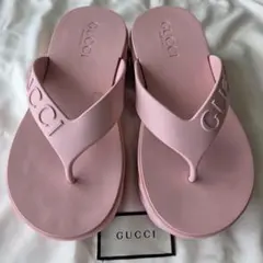 GUCCI ラバーサンダル ピンク サイズ34 美品のサムネイル