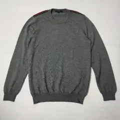 【GUCCI 】クルーネックニット　セーター グレー系 　Lサイズのサムネイル