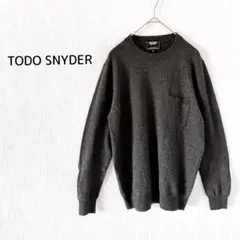 トッドスナイダー メンズ クルーネックセーター ウール100% XS グレー