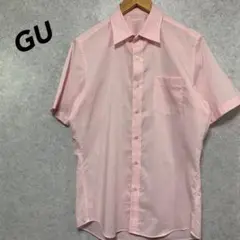 GU ピンクシャツ Mサイズ 半袖 シンプル 無地 カジュアル