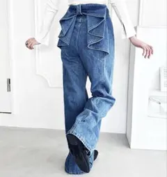 リボンパンツ デニムパンツ ジーンズ バックリボン Mサイズ タグ付き 新古品