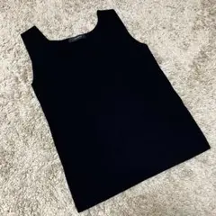 JEANASIS スクエアネックタンクトップ ブラック フリーサイズのサムネイル