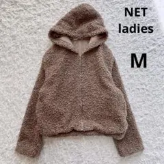 極美品　もこもこプードルオーバーサイズボアフルジップジャケット（M）テディベア