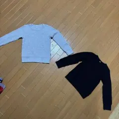 グレーと黒の長袖カットソー2点セット120センチ