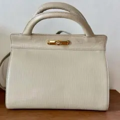 jacovitti 2way ハンドバッグ　斜め掛け用 ストラップ付きベージュ系