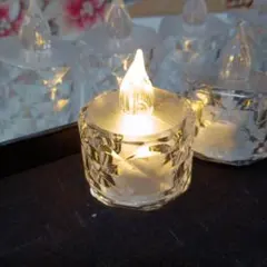 LEDキャンドル型ライトS 透明 3個セット　　⑰