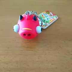 赤べこ 飛び出し マスコット 幸泉 キーホルダ