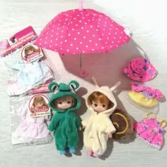 梅雨のミキちゃんマキちゃん　リカちゃん　妹