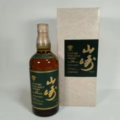 【未開栓】山崎10年グリーンラベル 前期 750ml サントリー - 山崎10年 グリーンラベル 750ml 箱、冊子付 山崎
