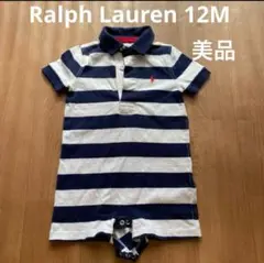 【美品】Ralph Lauren ショートオール ロンパース12M 綿100%