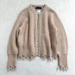 【美品】MADISONBLUE 限定カラー 定価9万 パールダメージカーディガン