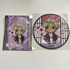 東京リベンジャーズ　プリンセスカフェ　桜 和服　カード　コースター　灰谷竜胆