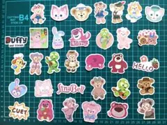 海外　ディズニー　ステッカー　おすそ分け　33枚