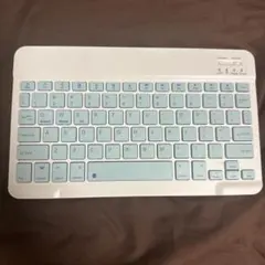 ワイヤレスキーボード 本体 ホワイト×ブルー