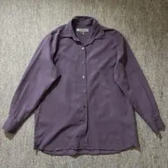 CHANDLER HILL レーヨン混 パープル長袖シャツ Mサイズ