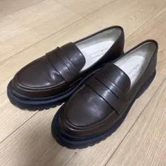 【値下】ORiental TRaffic×earth 厚底ローファー ブラウンのサムネイル