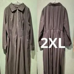 美品　SHEIN　ブラック　黒　２X L　大きなサイズ　ロング　ワンピース
