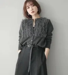 まめすけ様　専用　チュールフリルニットカーディガン　lumier リュミエ 同型