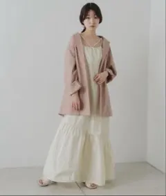 【新品未使用】kastane ボリュームティアードキ ャミドレス　ホワイト