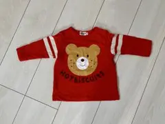 HOT BISCUITS 赤い長袖Tシャツ 70 ミキハウス